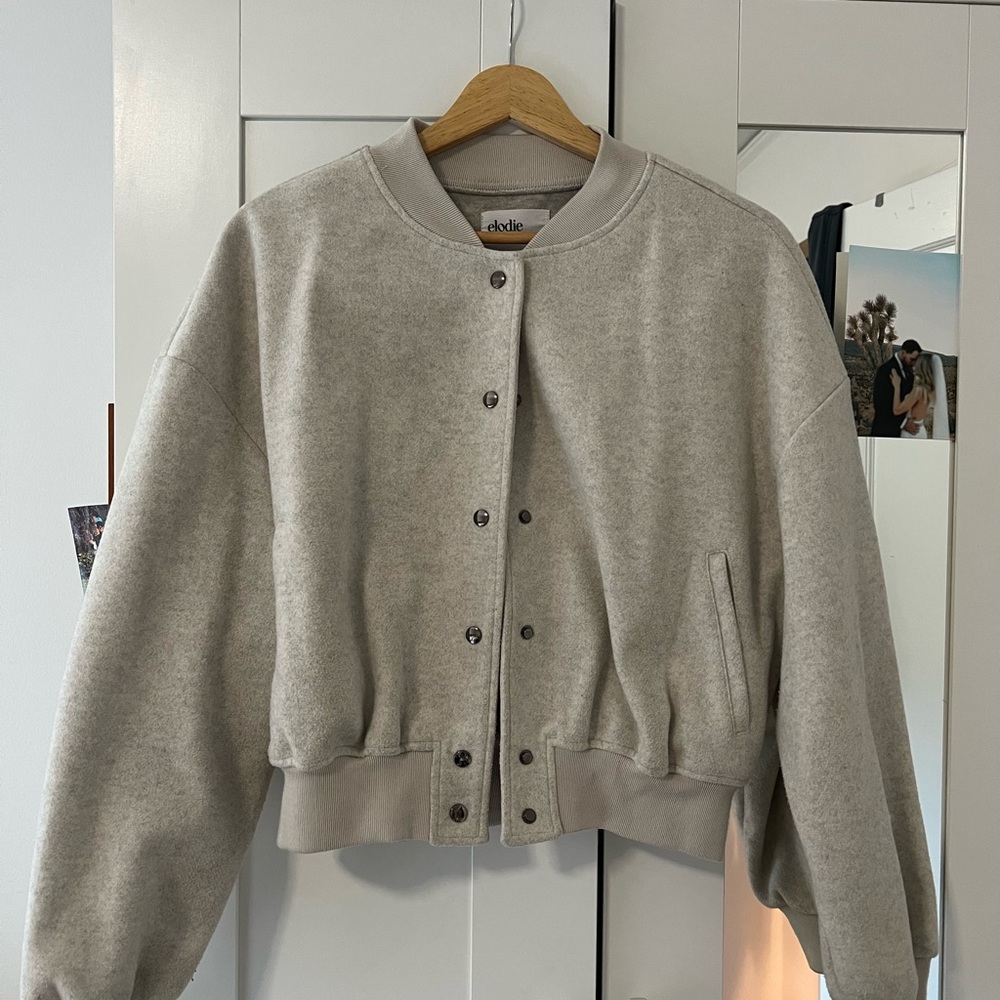 Elodie Light Gray Women's Bomber Jacket